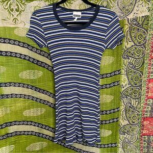 FINAL OFFER 90s Xhilaration Multicolored Ribbed Skater Dress Size Extra Small